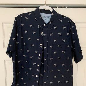 Men's Banana Republic S/S Animal Print Button Down